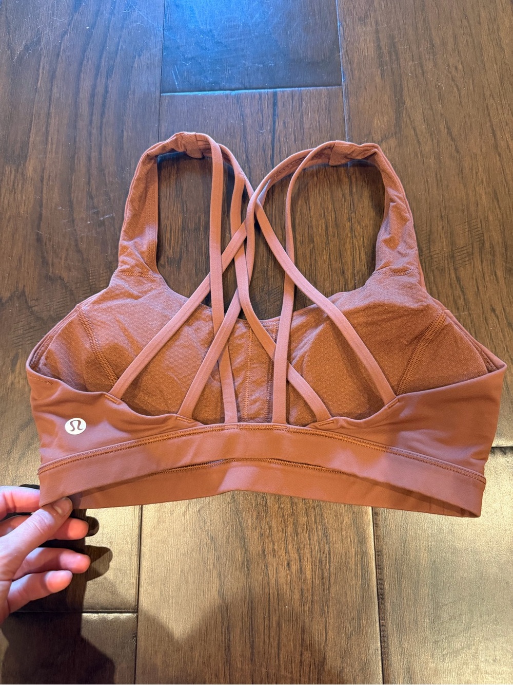 lululemon athletica rust multi-strap sports bra